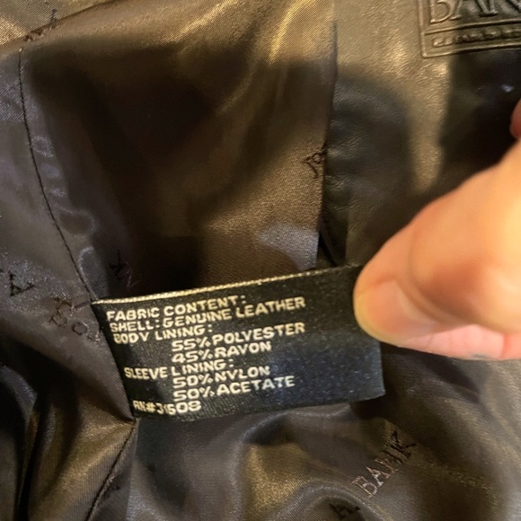 Jos. A. Bank Brown Signature Collection mens large Long Leather Jacket - Picture 8 of 10